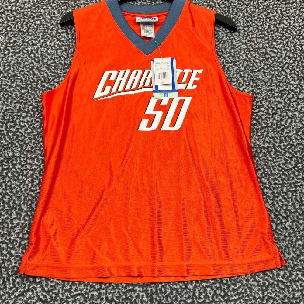 Charlotte Bobcats Okafor #50 Jersey Shirt Women Small Red NBA‎ V-Neck New S